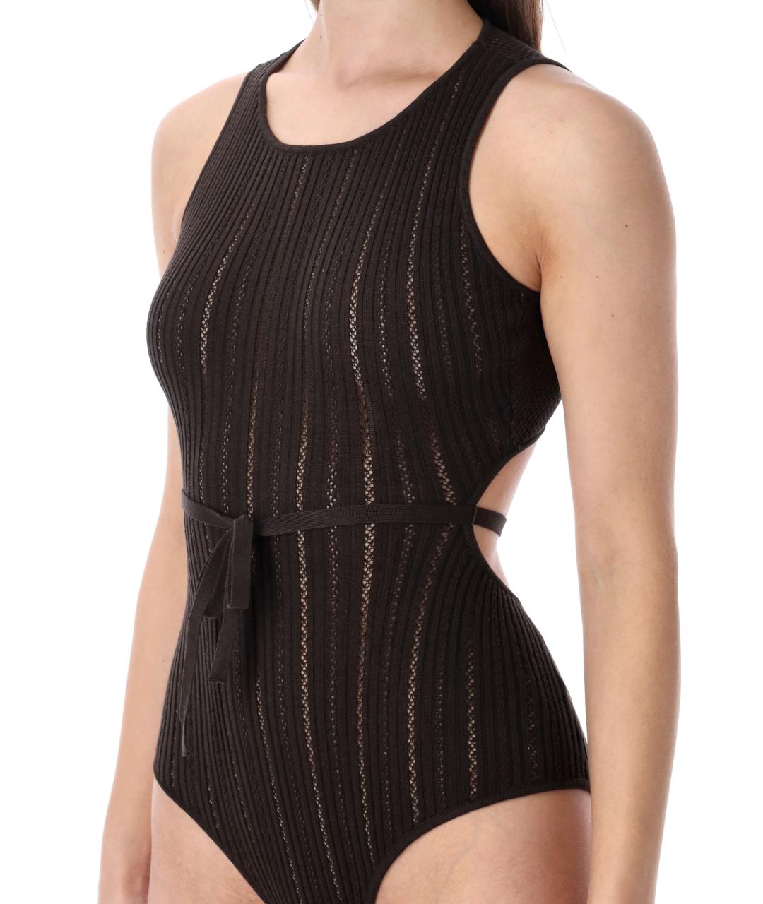 SESSUN Коричневое хлопковое боди, фото 3