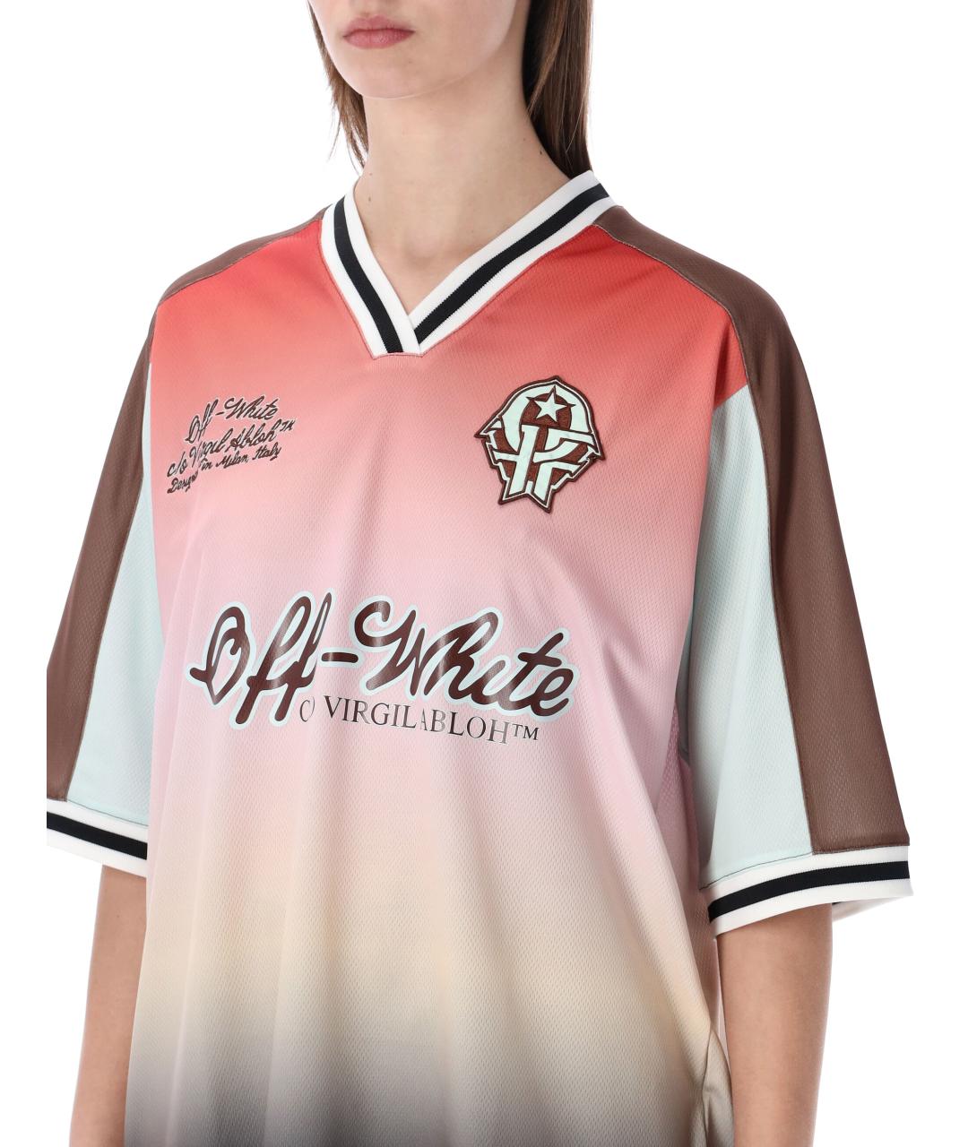 OFF-WHITE Мульти полиэстеровая футболка, фото 3