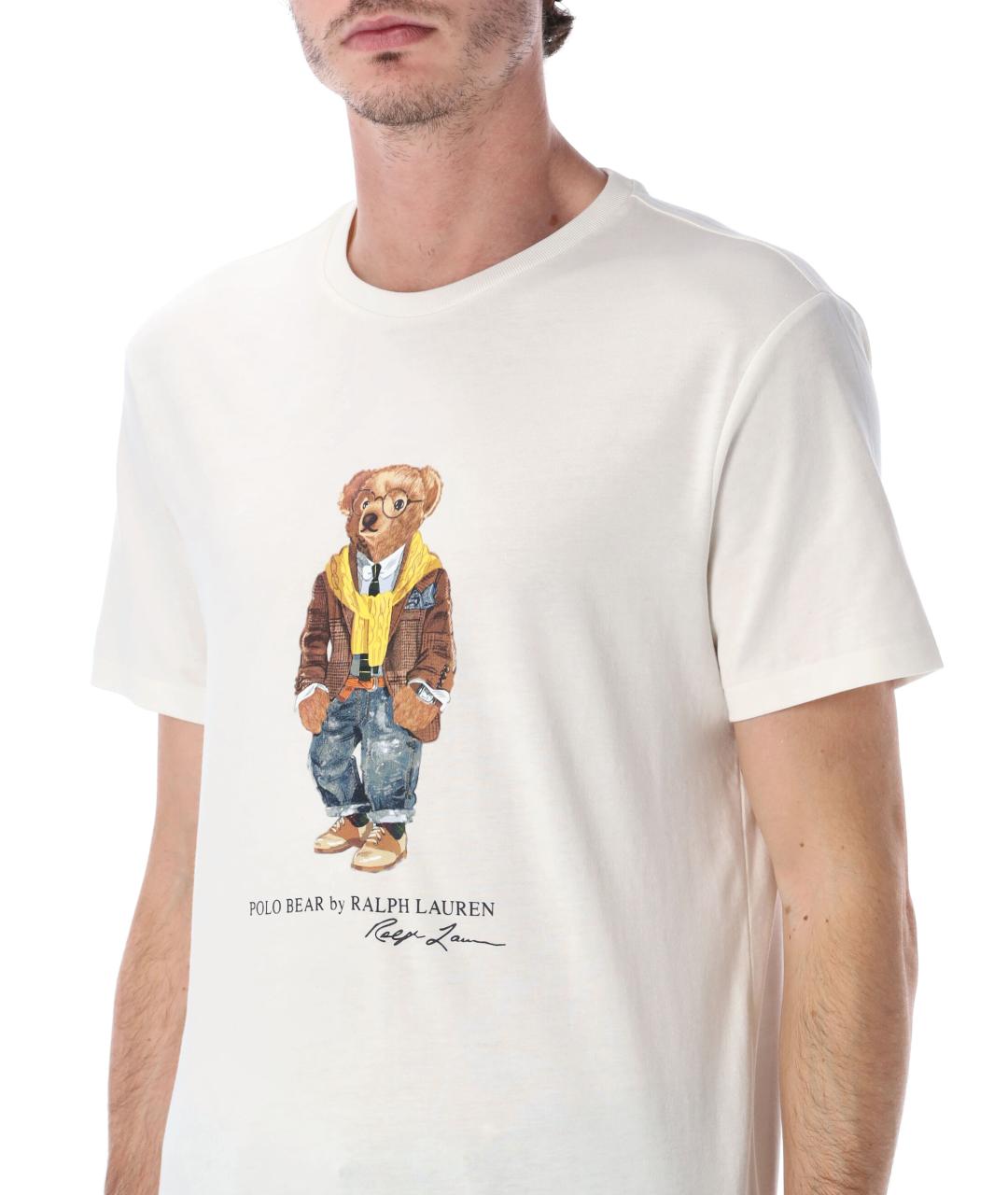 POLO RALPH LAUREN Белая хлопковая футболка, фото 4