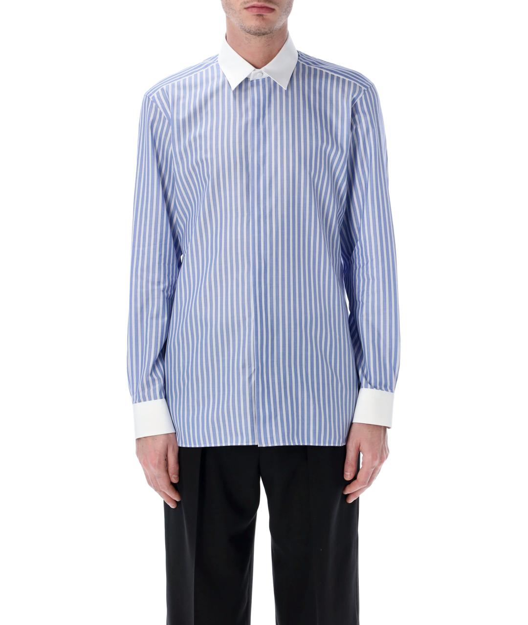 TOM FORD Голубая хлопковая классическая рубашка, фото 1