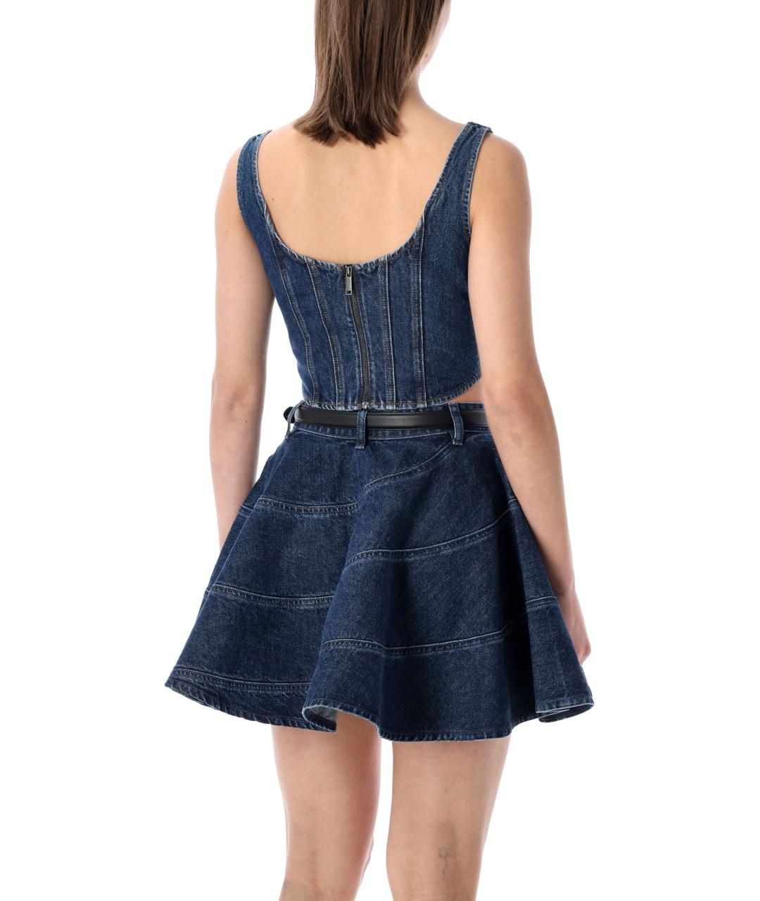 SELF-PORTRAIT Синяя хлопковая майка, фото 3