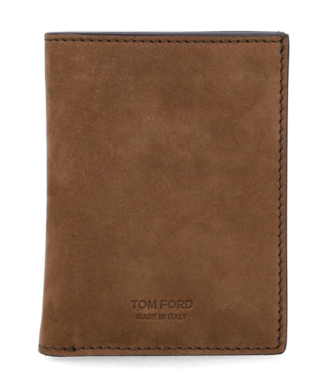 TOM FORD Коричневый кожаный кошелек, фото 1