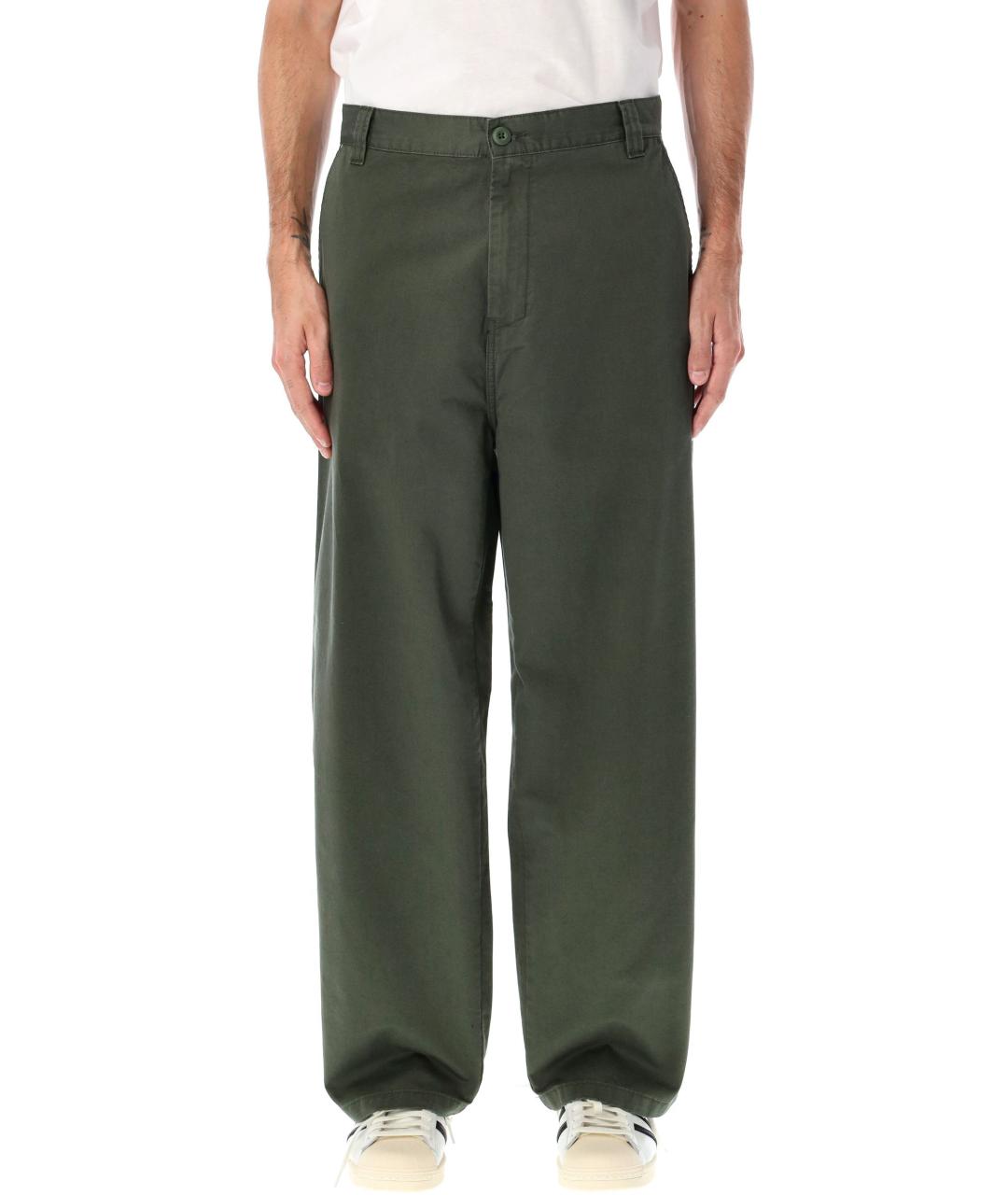 CARHARTT WIP Зеленые хлопковые повседневные брюки, фото 2