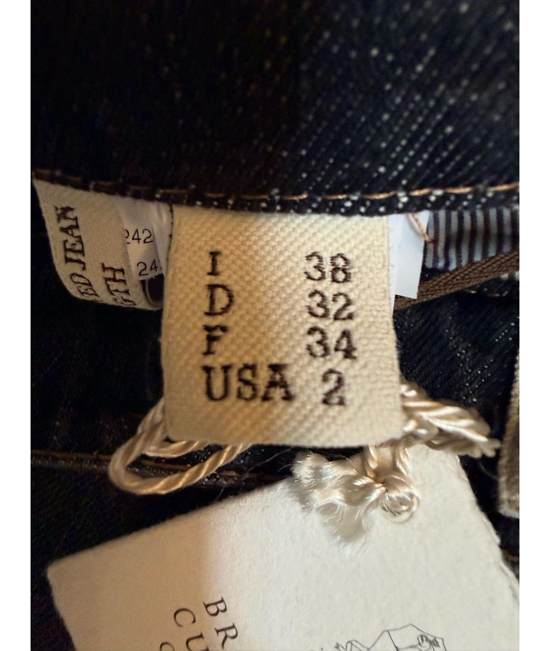 BRUNELLO CUCINELLI Синие прямые джинсы, фото 3