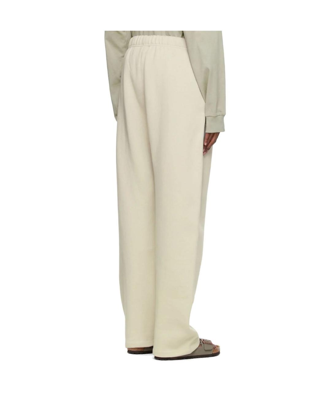 FEAR OF GOD ESSENTIALS Бежевые хлопковые прямые брюки, фото 4