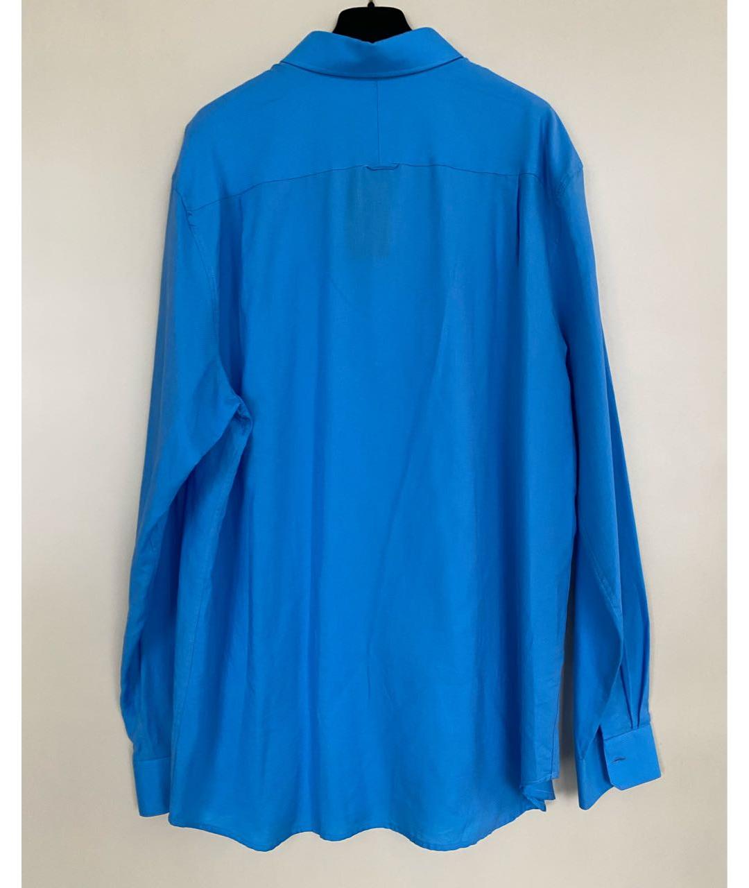 PAUL SMITH Синяя хлопковая классическая рубашка, фото 6