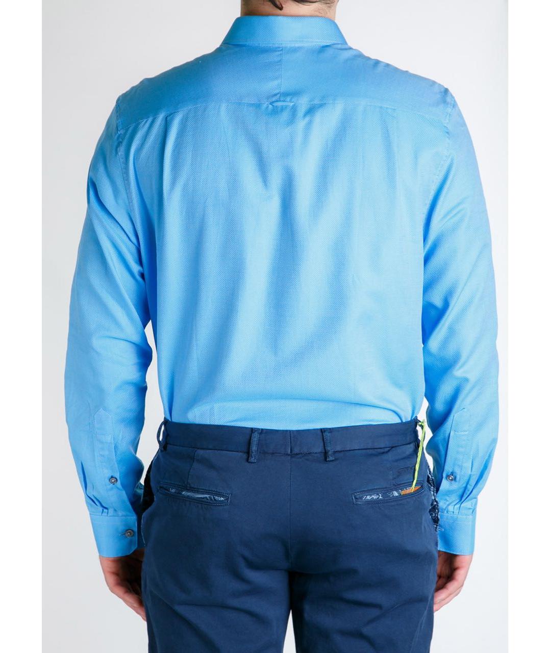 PAUL SMITH Синяя хлопковая классическая рубашка, фото 4