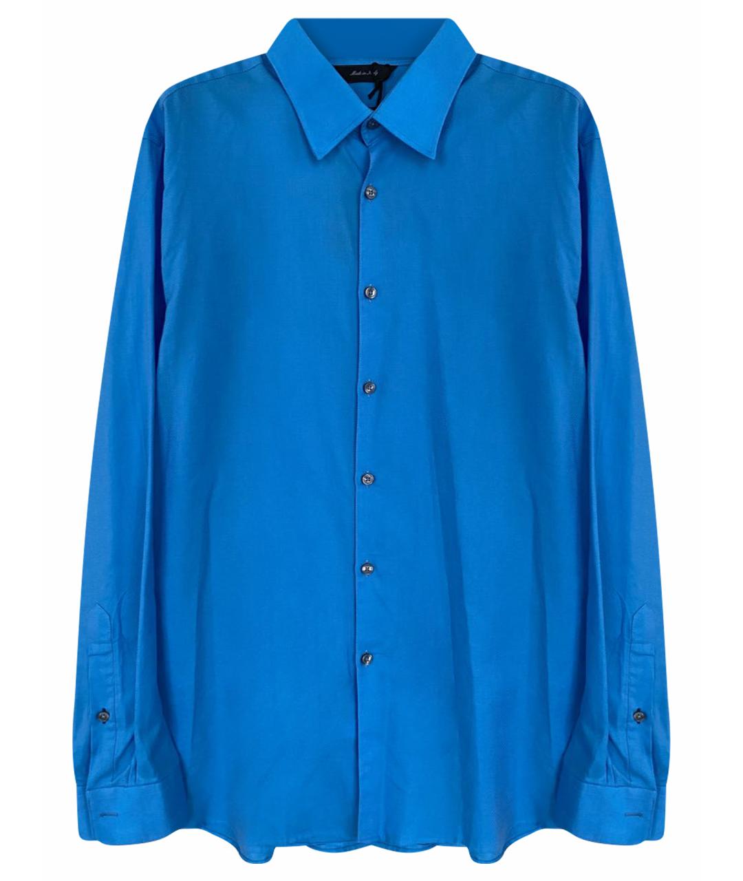 PAUL SMITH Синяя хлопковая классическая рубашка, фото 1