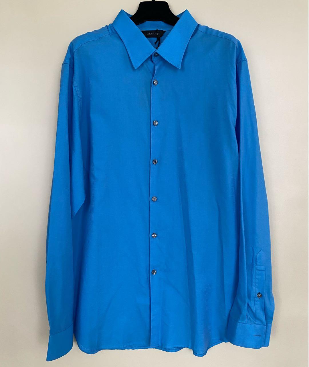 PAUL SMITH Синяя хлопковая классическая рубашка, фото 9