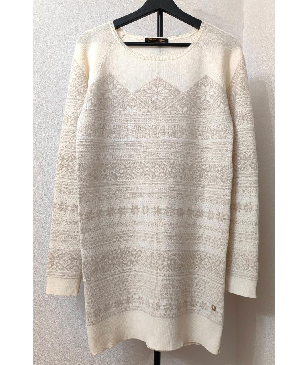 LORO PIANA Бежевое кашемировое повседневное платье, фото 8