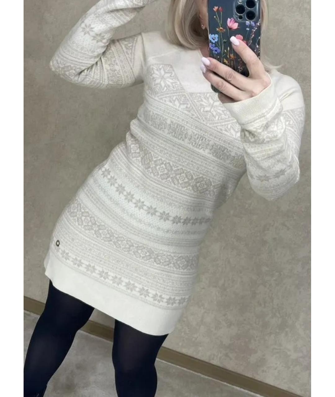 LORO PIANA Бежевое кашемировое повседневное платье, фото 7