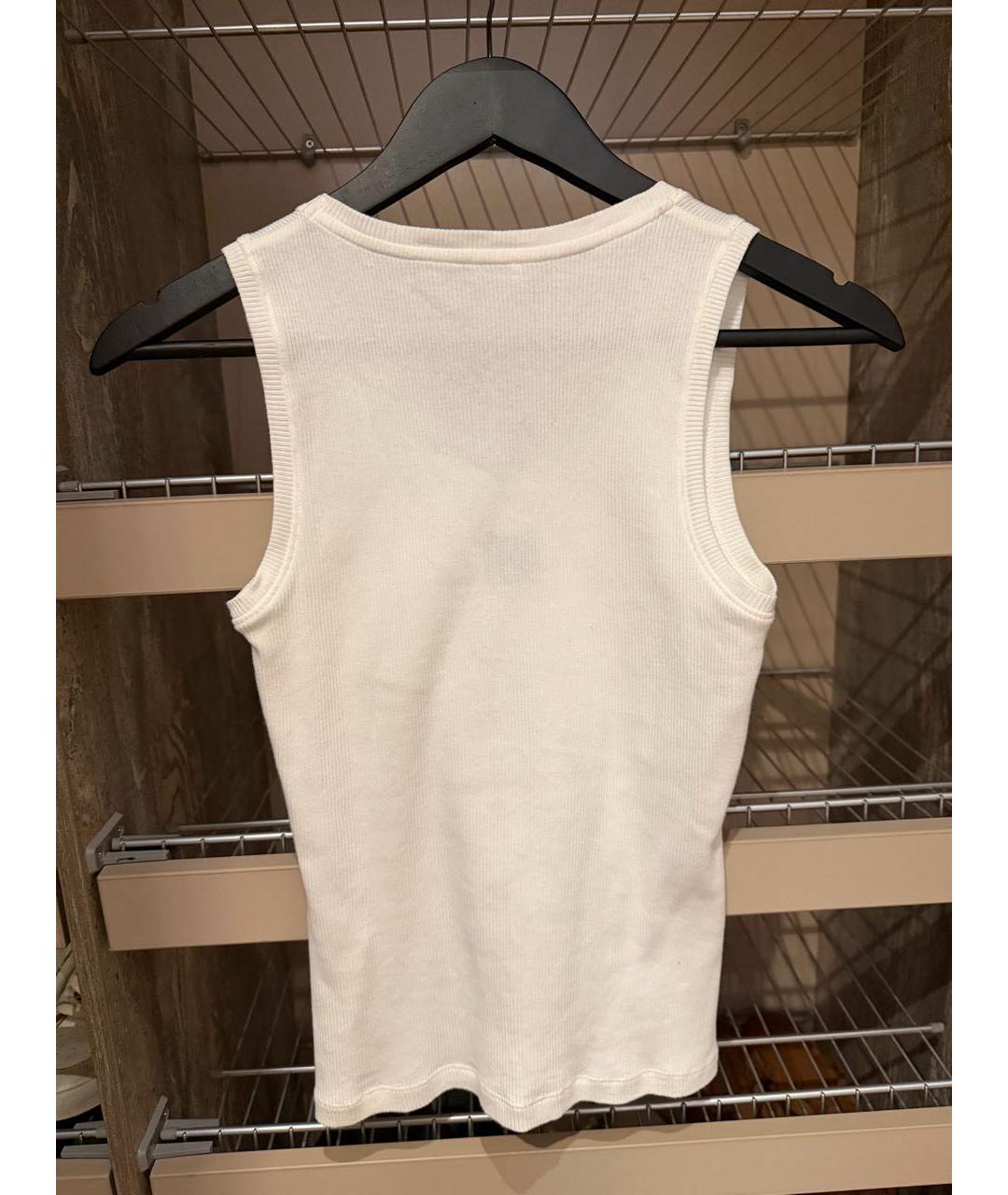 LOEWE Белая хлопковая майка, фото 7