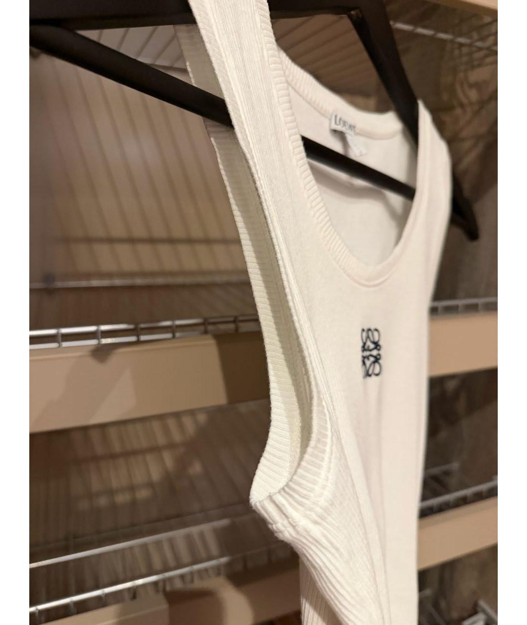 LOEWE Белая хлопковая майка, фото 6