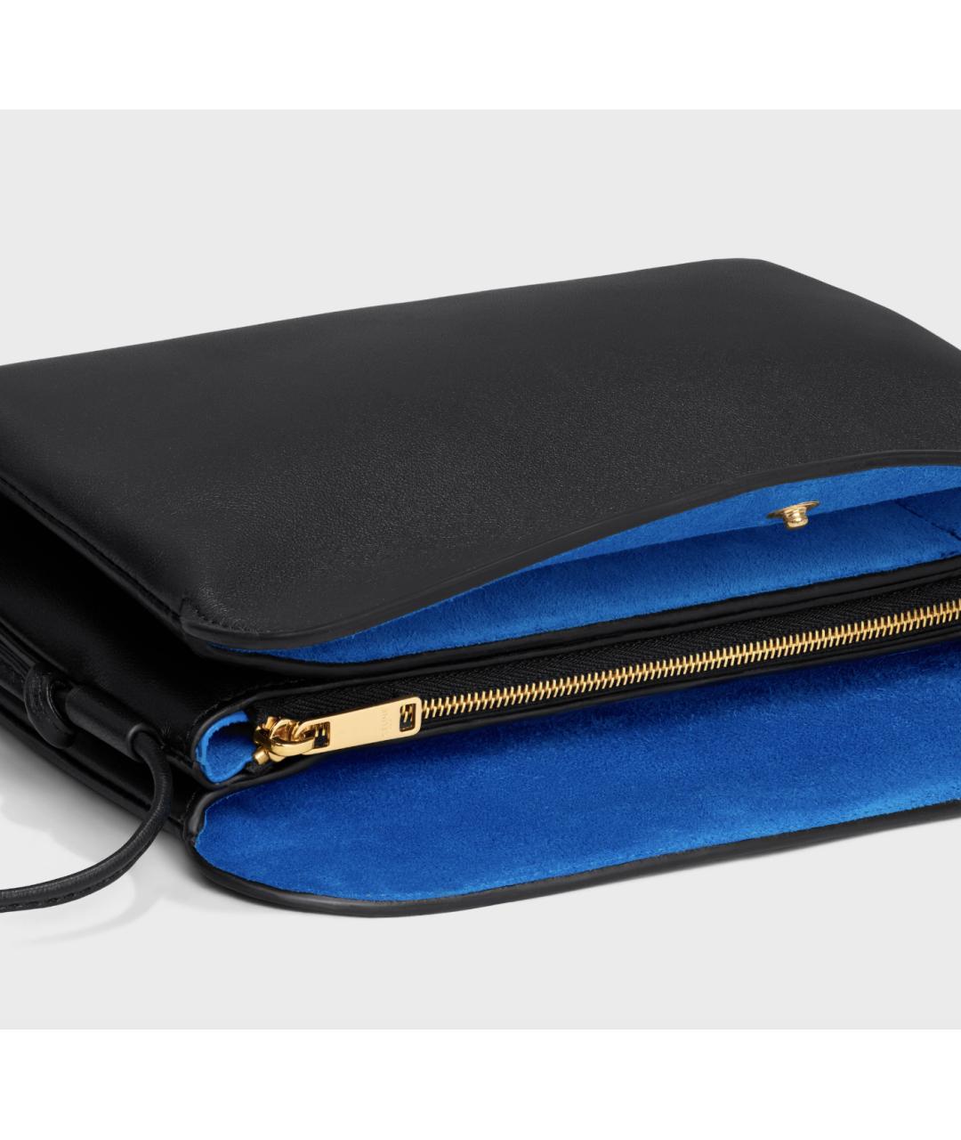 CELINE Черная кожаная сумка через плечо, фото 7