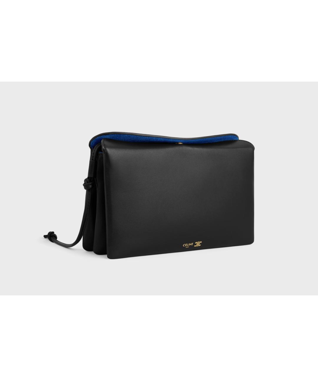 CELINE Черная кожаная сумка через плечо, фото 5