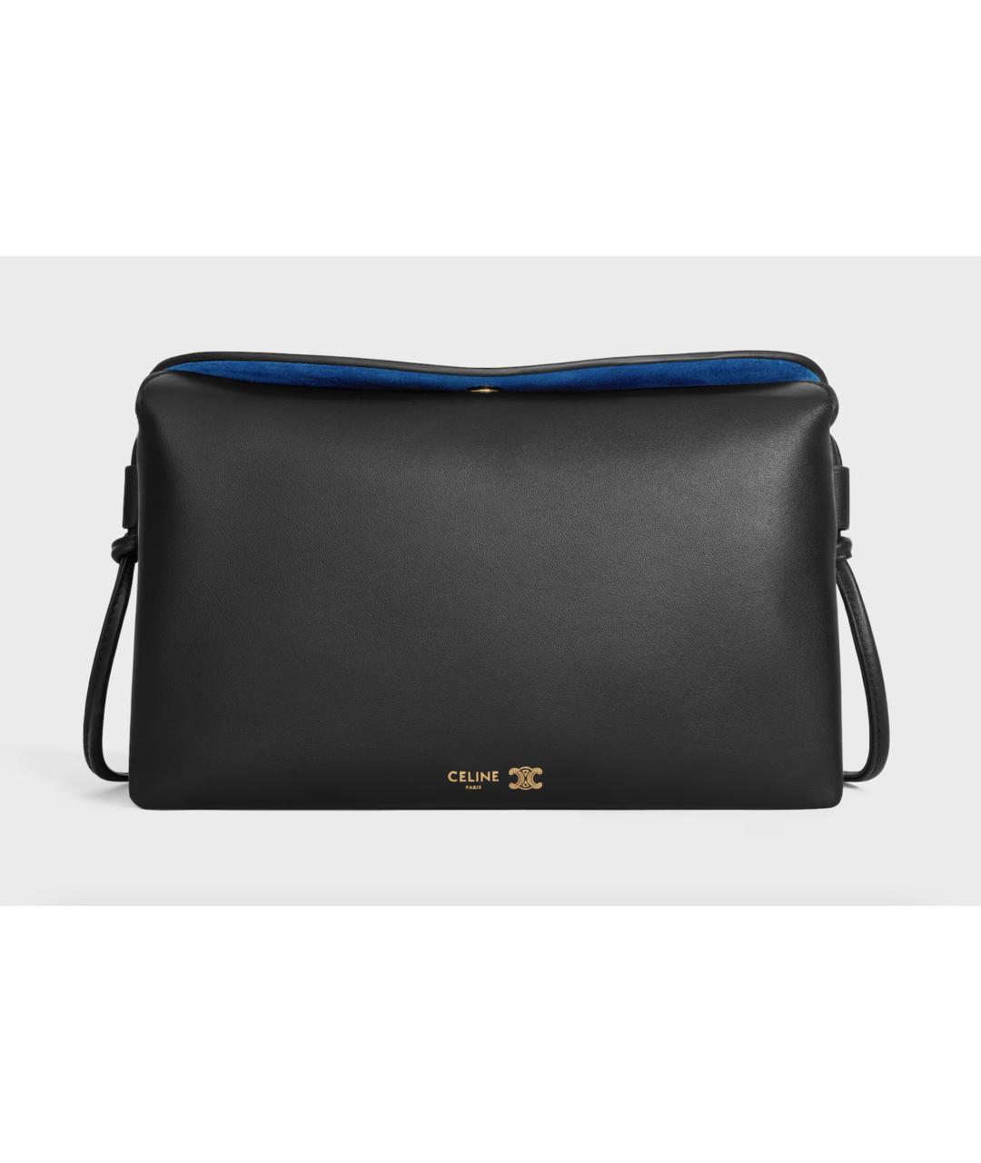 CELINE Черная кожаная сумка через плечо, фото 9