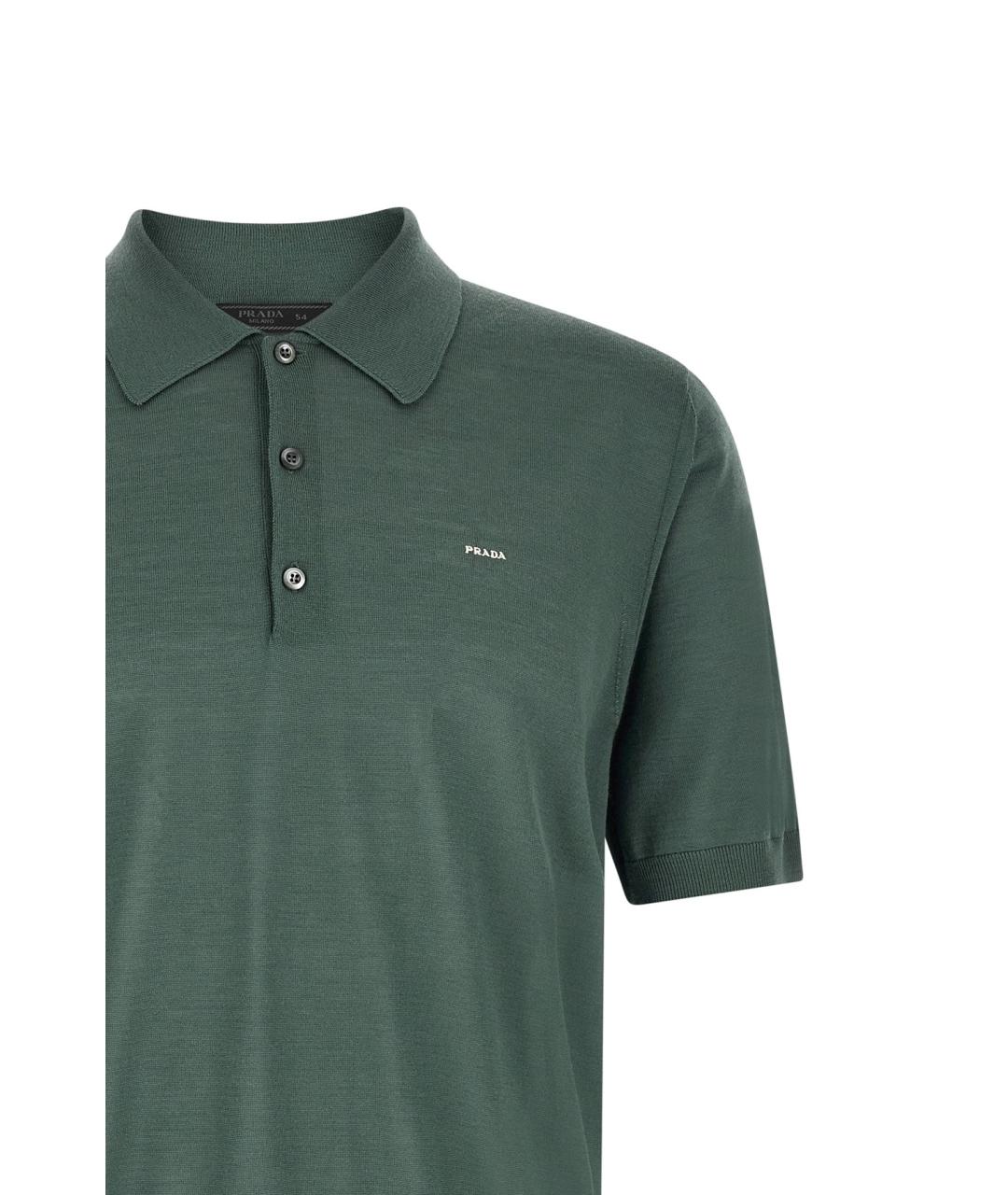 PRADA Зеленый шерстяной джемпер / свитер, фото 3