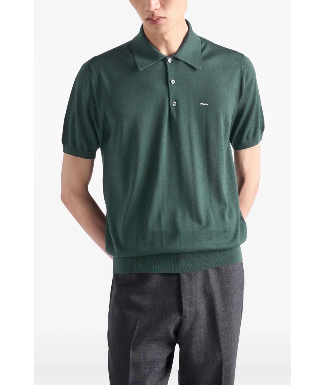 PRADA Зеленый шерстяной джемпер / свитер, фото 4