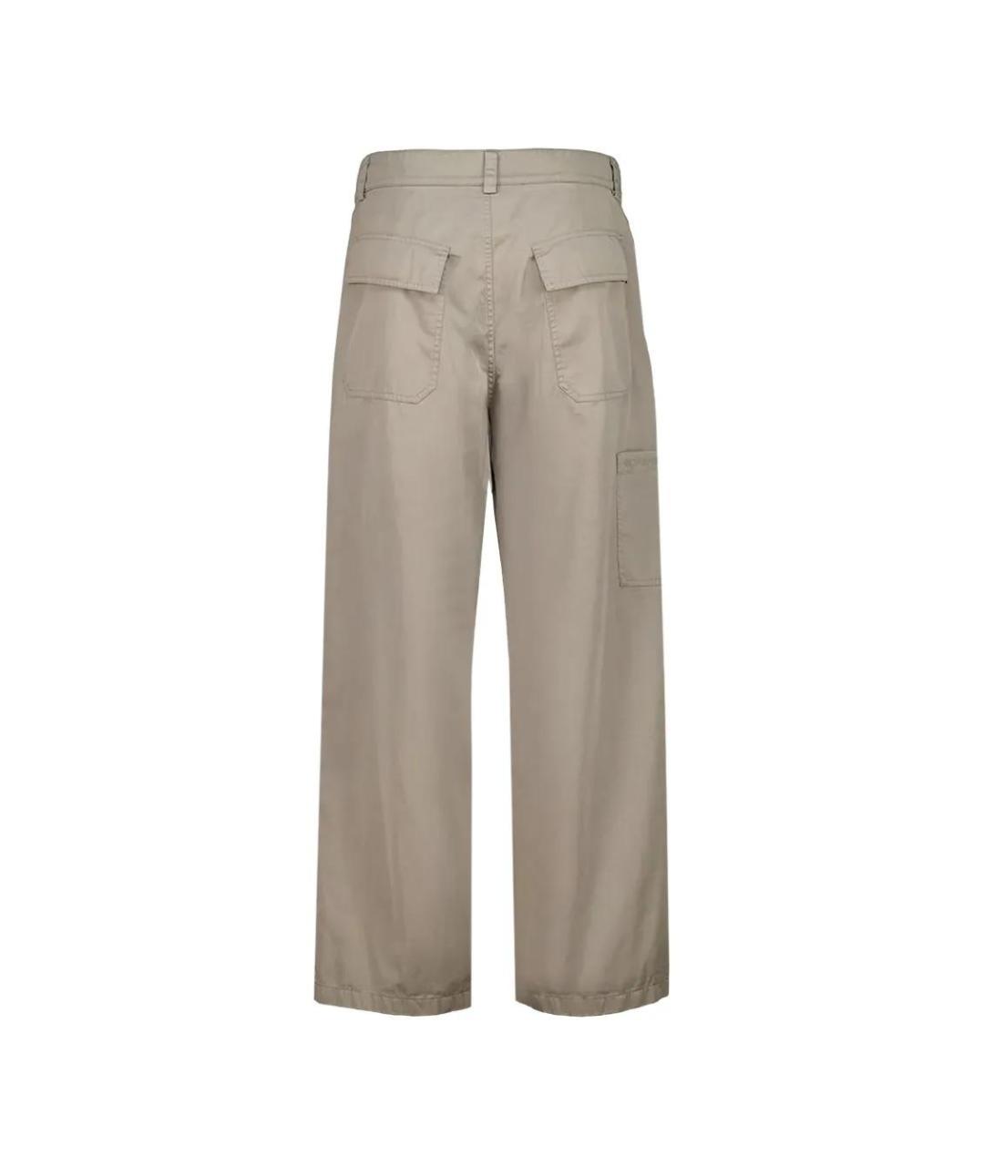 BALENCIAGA Бежевые хлопковые повседневные брюки, фото 2