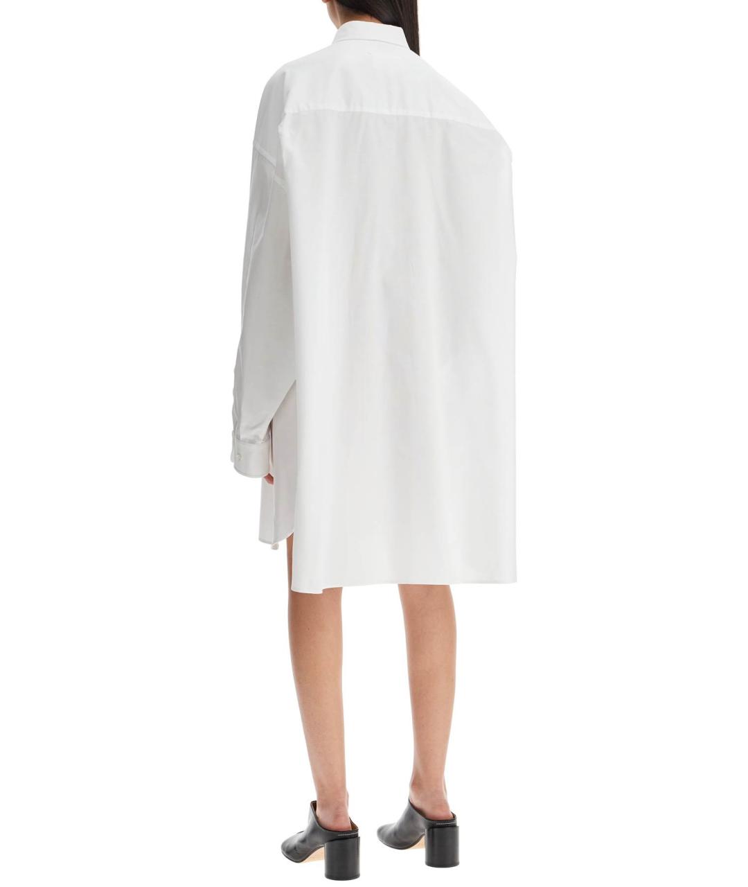 MAISON MARGIELA Белое хлопковое повседневное платье, фото 3