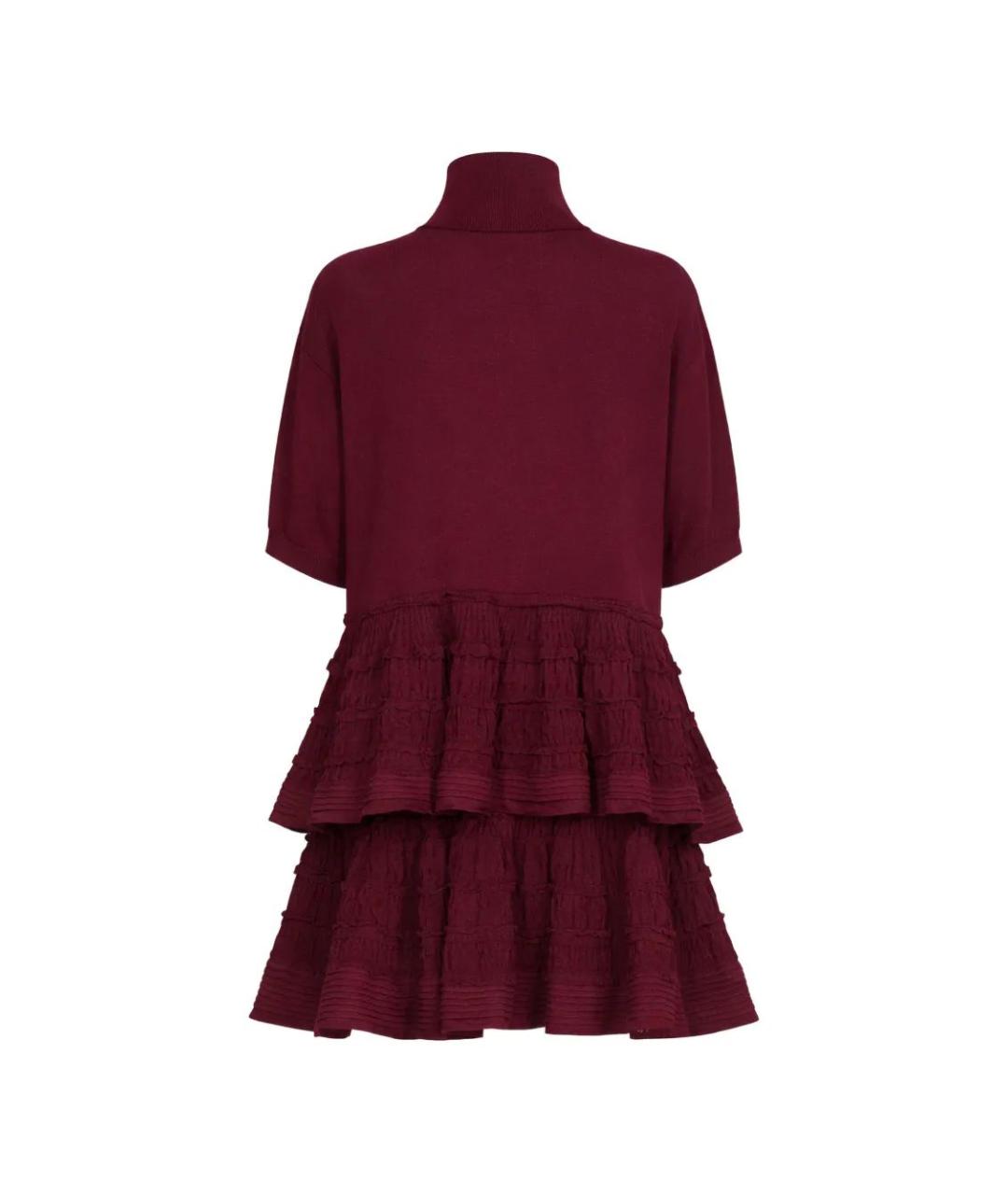 ALAIA Бордовая шерстяная футболка, фото 4