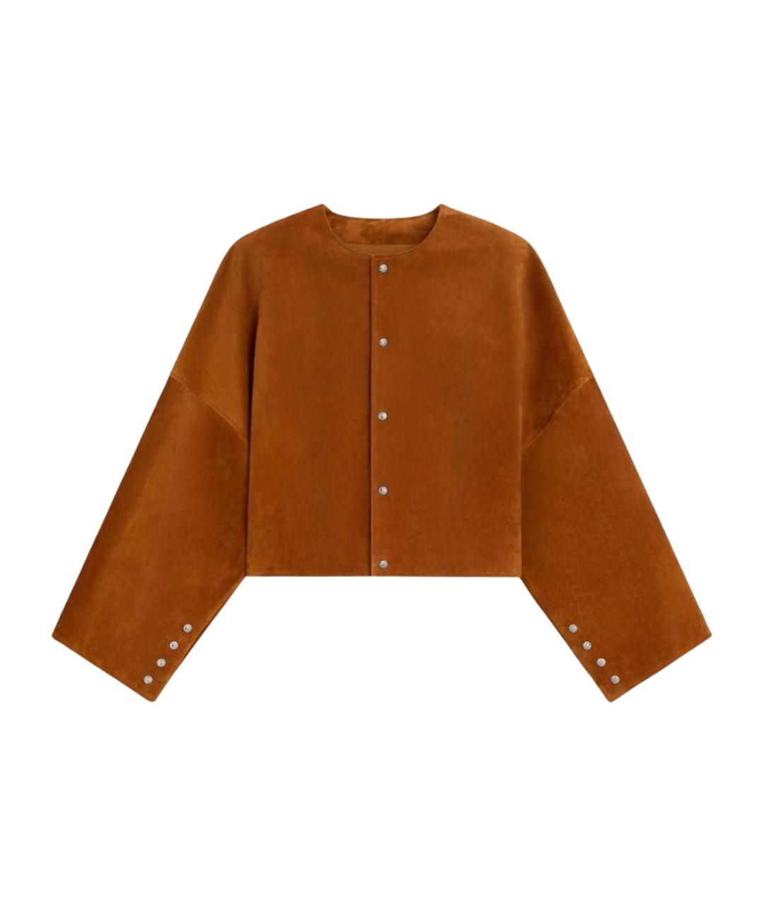 CELINE Коричневая замшевая куртка, фото 1