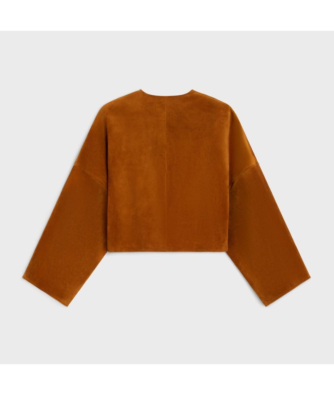 CELINE Коричневая замшевая куртка, фото 2
