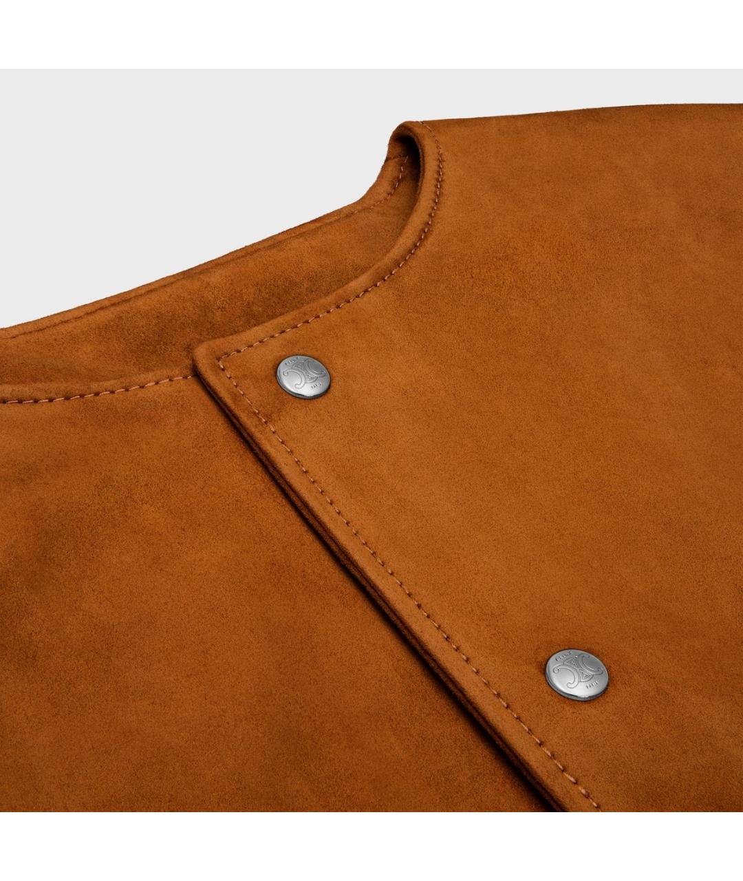 CELINE Коричневая замшевая куртка, фото 4