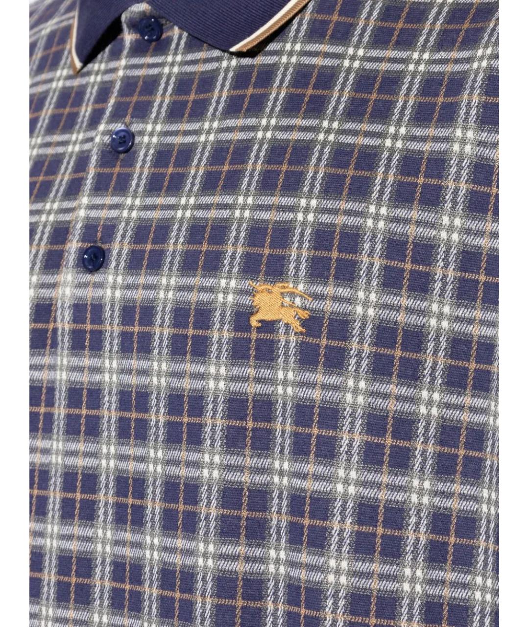 BURBERRY Мульти хлопковое поло с коротким рукавом, фото 5