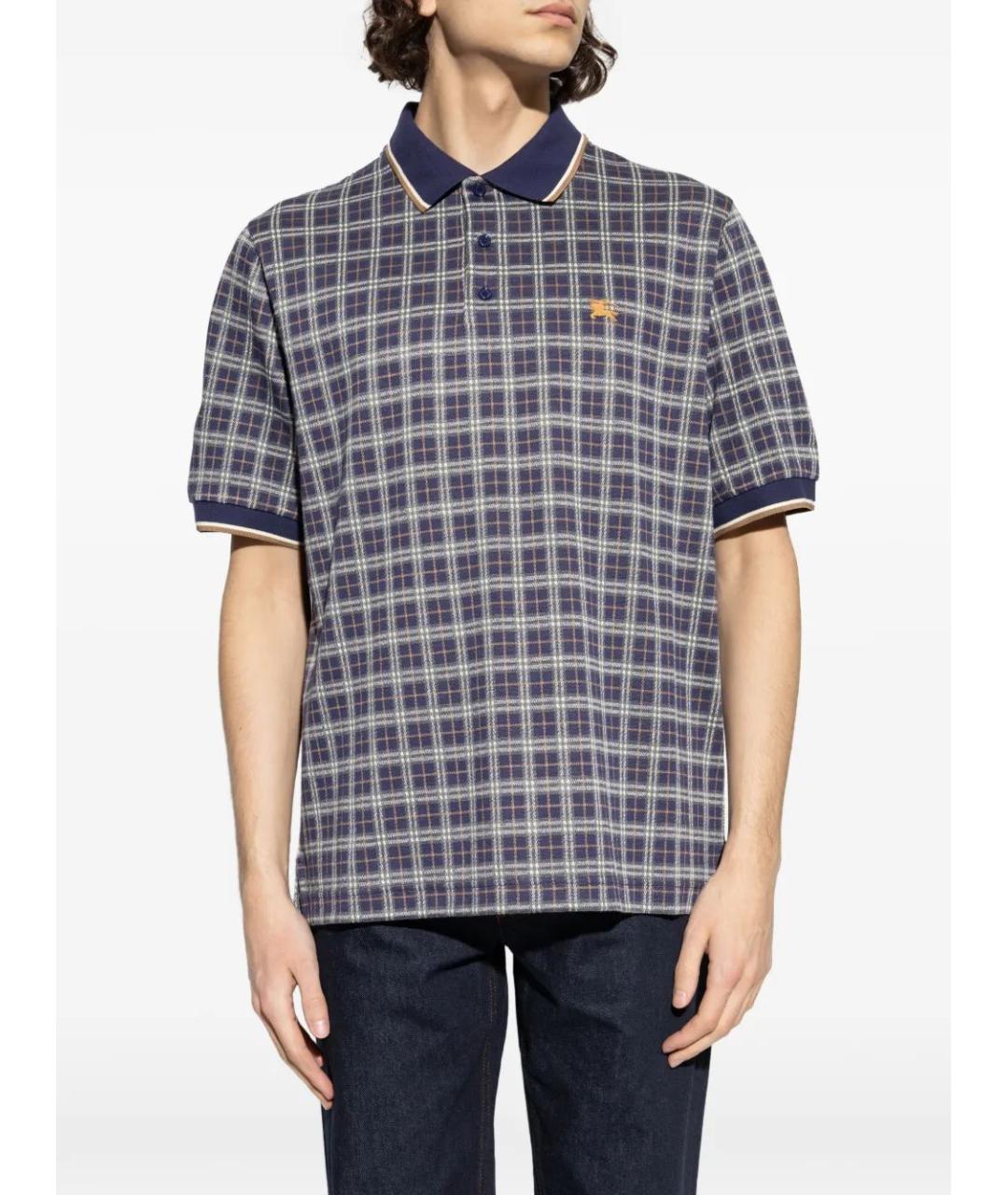 BURBERRY Мульти хлопковое поло с коротким рукавом, фото 3