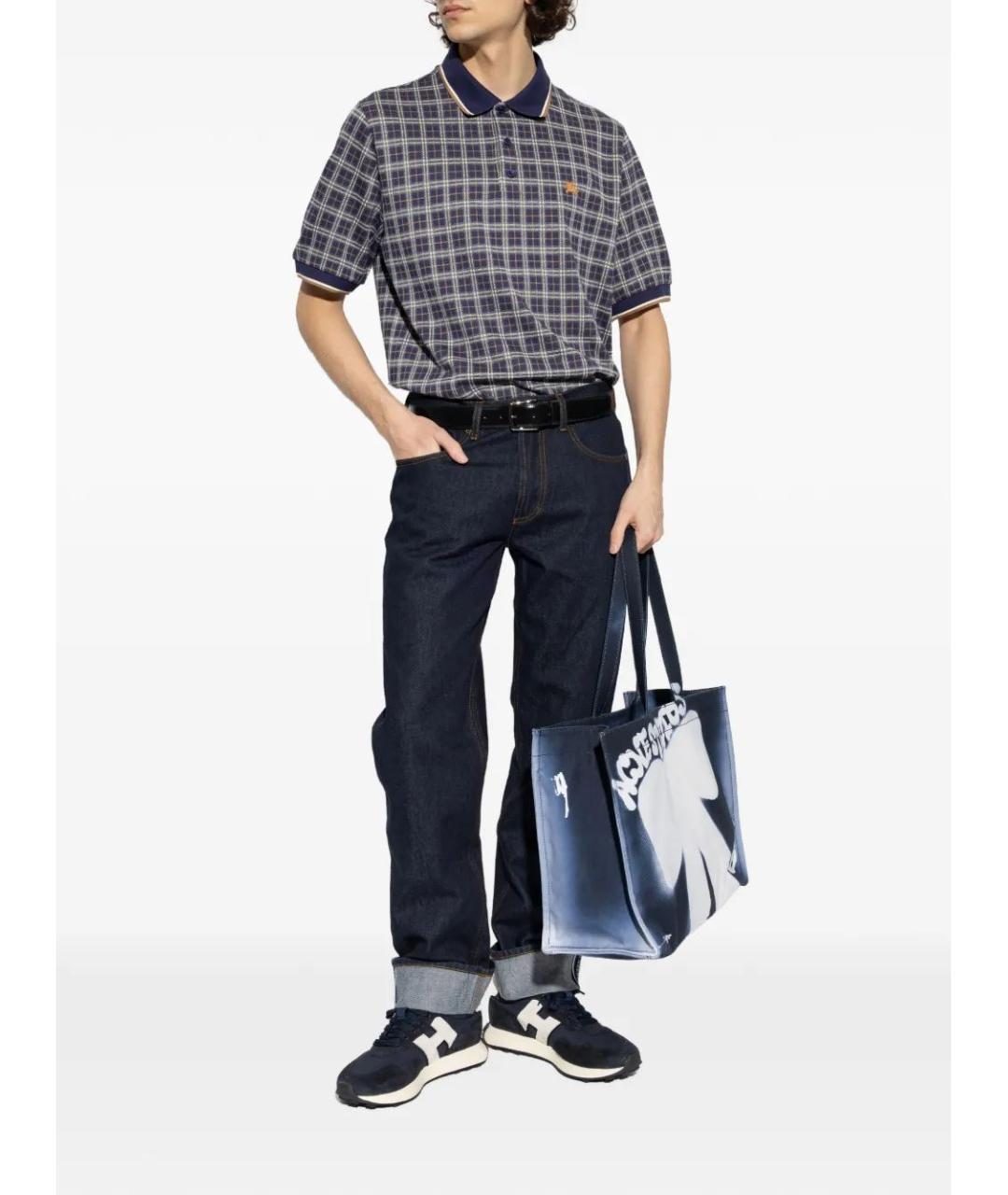 BURBERRY Мульти хлопковое поло с коротким рукавом, фото 2