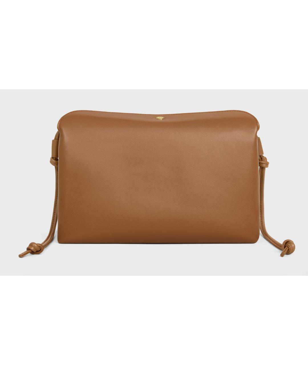 CELINE Коричневая кожаная сумка через плечо, фото 3