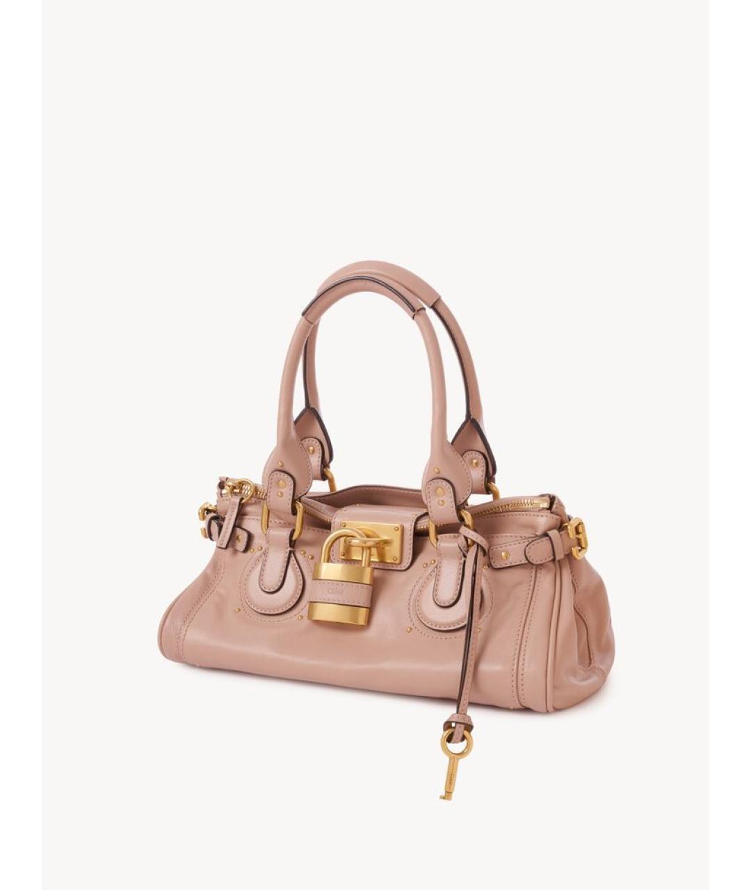 CHLOE Розовая кожаная сумка тоут, фото 2