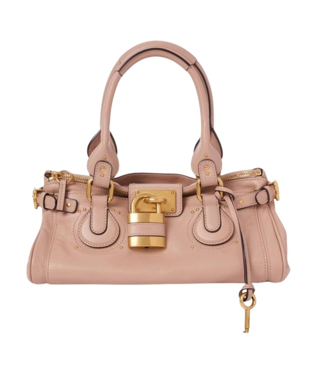 CHLOE Розовая кожаная сумка тоут, фото 1