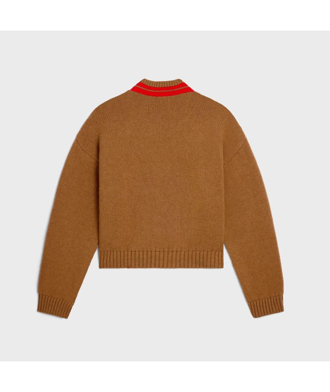 CELINE Коричневый кашемировый джемпер / свитер, фото 2