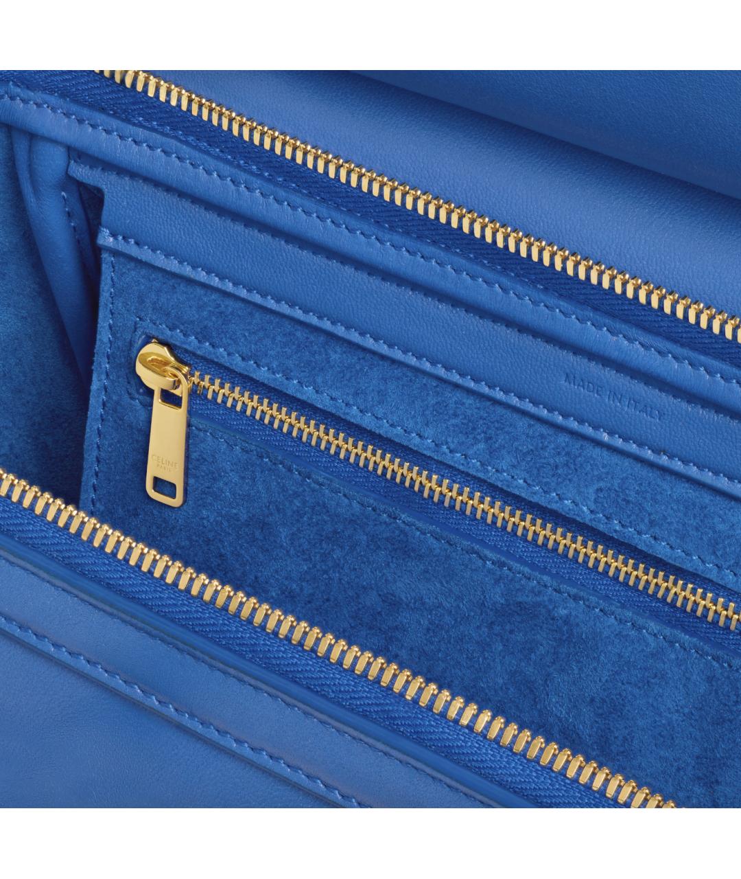 CELINE Синяя кожаная сумка тоут, фото 5