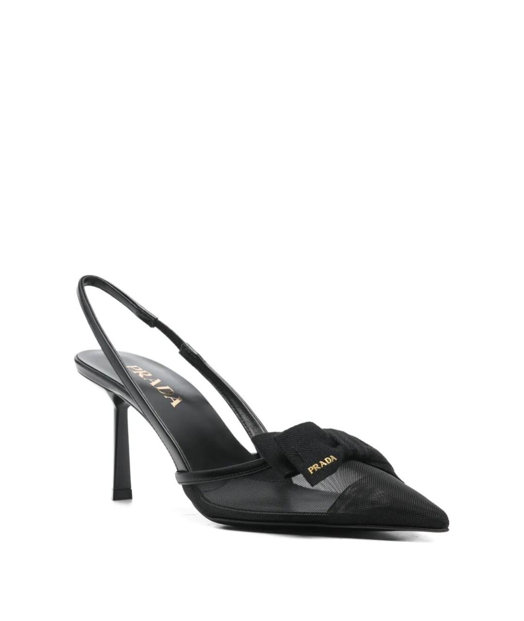 PRADA Черные текстильные туфли, фото 2