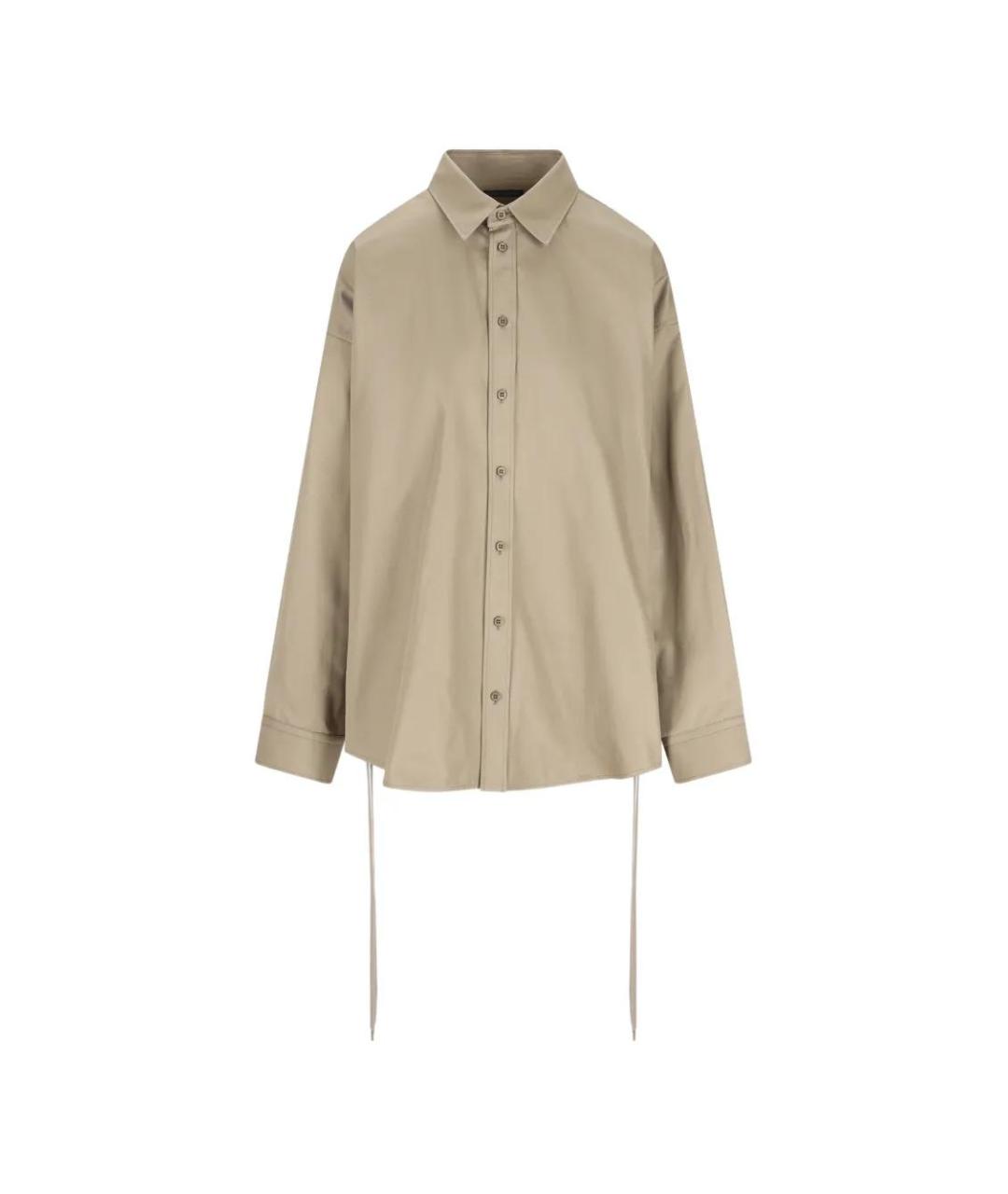 BALENCIAGA Бежевая хлопковая рубашка, фото 1