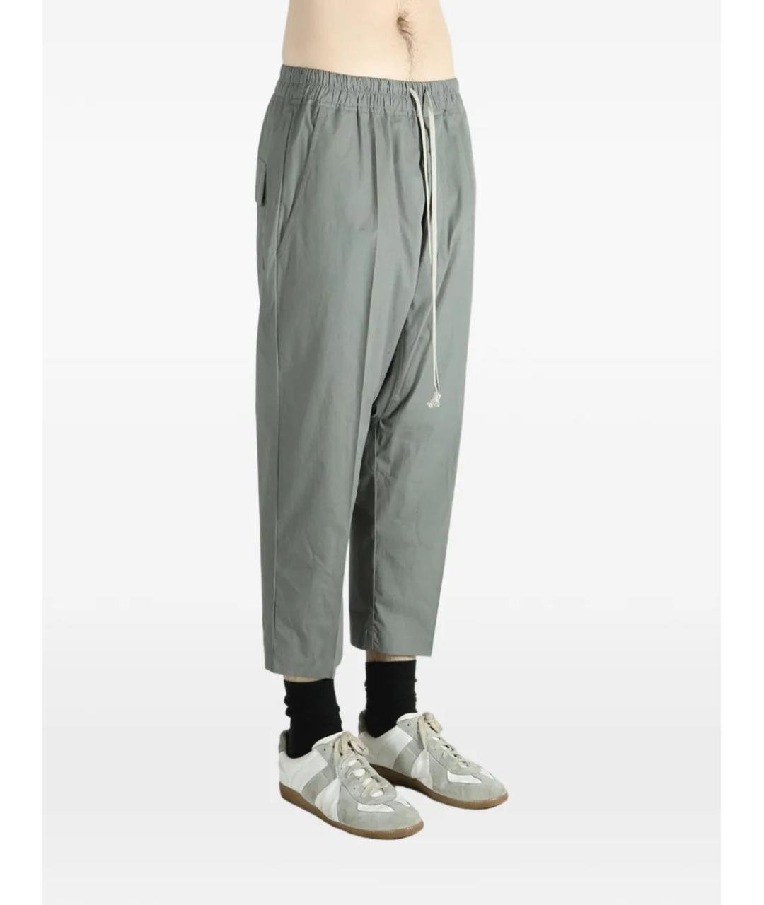 RICK OWENS Серые вискозные повседневные брюки, фото 3
