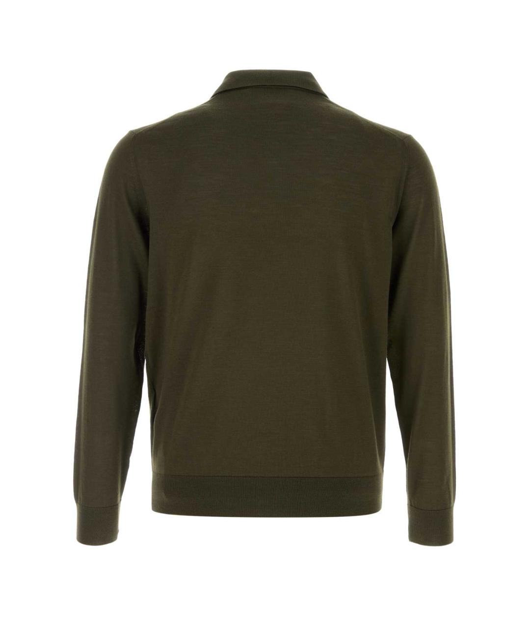 PRADA Зеленый шерстяной джемпер / свитер, фото 2