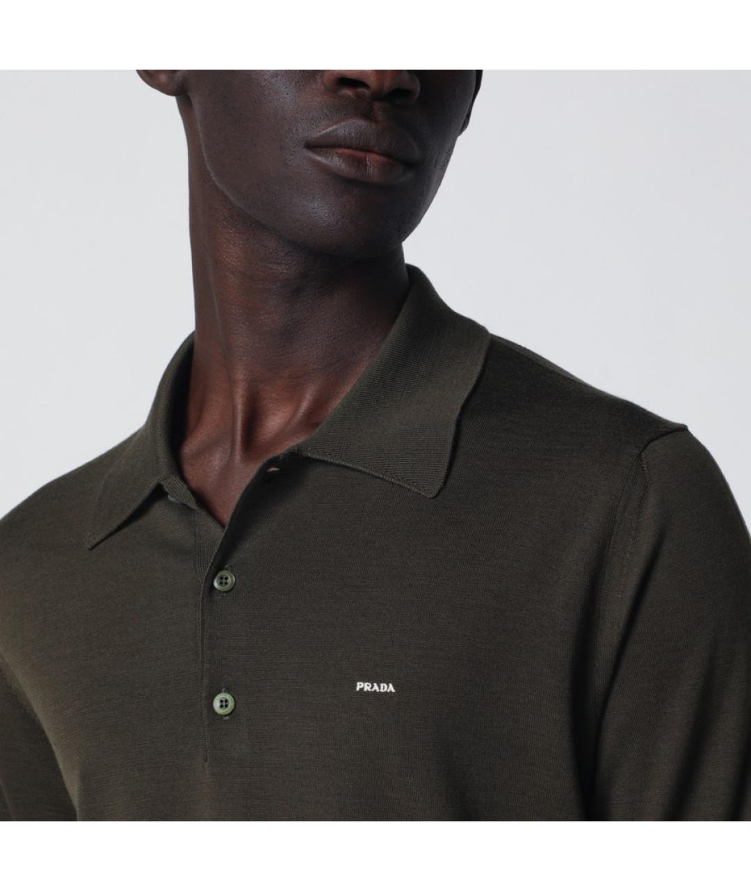 PRADA Зеленый шерстяной джемпер / свитер, фото 6