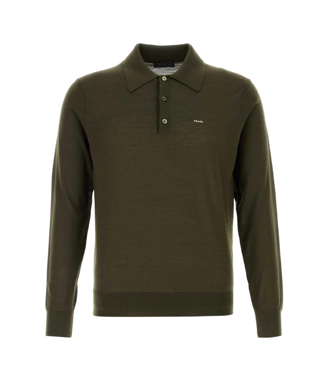 PRADA Зеленый шерстяной джемпер / свитер, фото 1