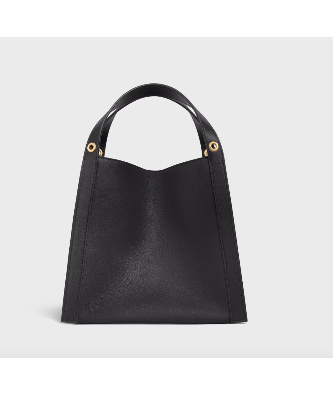 CELINE Черная кожаная сумка тоут, фото 3