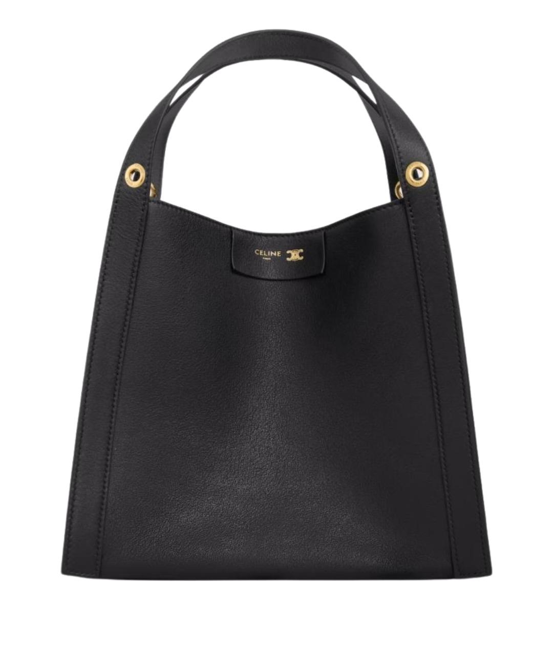 CELINE Черная кожаная сумка тоут, фото 1