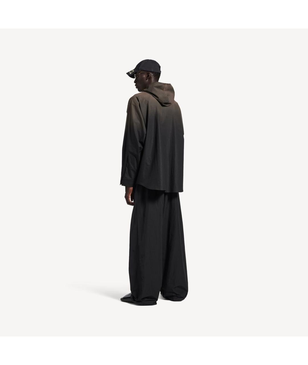 BALENCIAGA Черная хлопковая кэжуал рубашка, фото 4