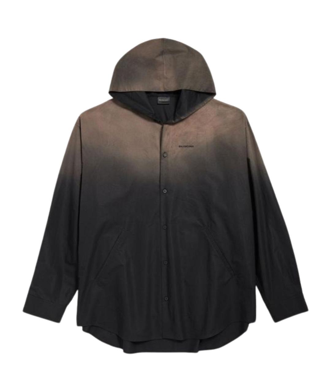 BALENCIAGA Черная хлопковая кэжуал рубашка, фото 1