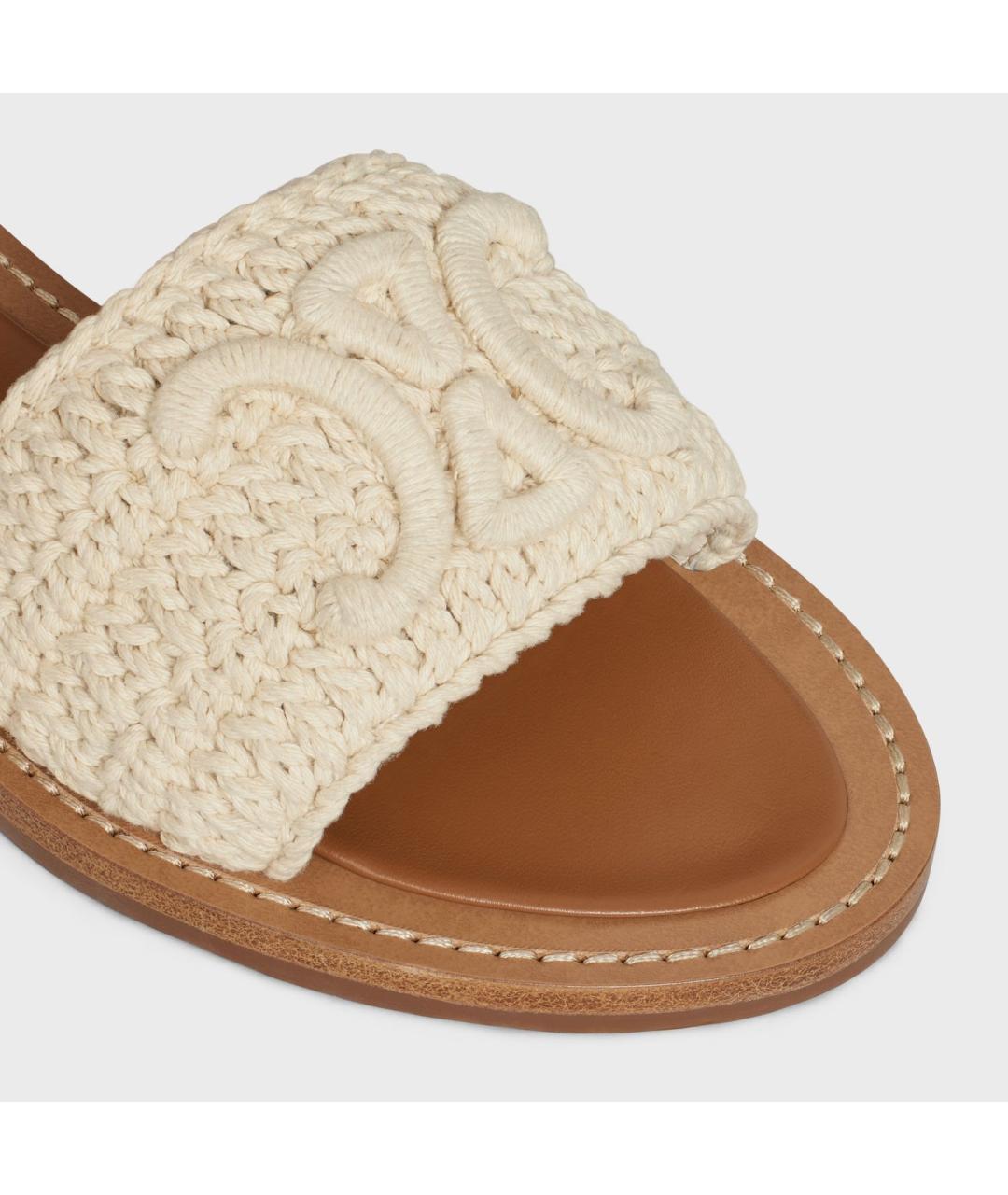 CELINE Мульти текстильные шлепанцы, фото 4