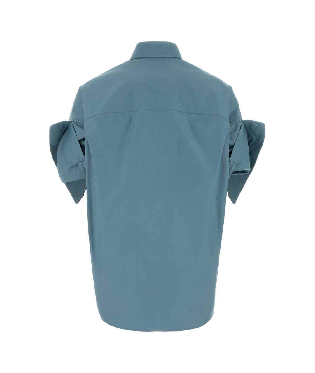 BALENCIAGA Бирюзовая хлопковая рубашка, фото 2