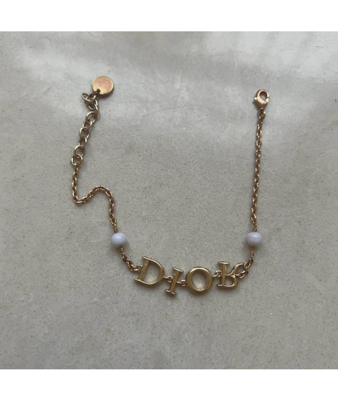 CHRISTIAN DIOR Золотой латунный браслет, фото 6