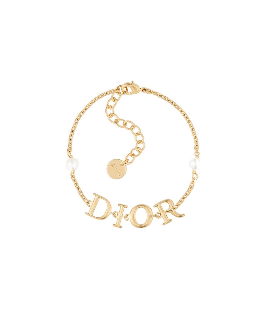 CHRISTIAN DIOR Золотой латунный браслет, фото 8